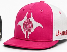 Lāhainā Strong matching flat bill cap in Pink / White