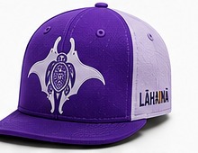 Lāhainā Strong matching flat bill cap in Purple / Light Purple