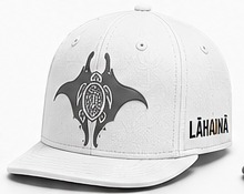 Lāhainā Strong matching flat bill cap in White / White