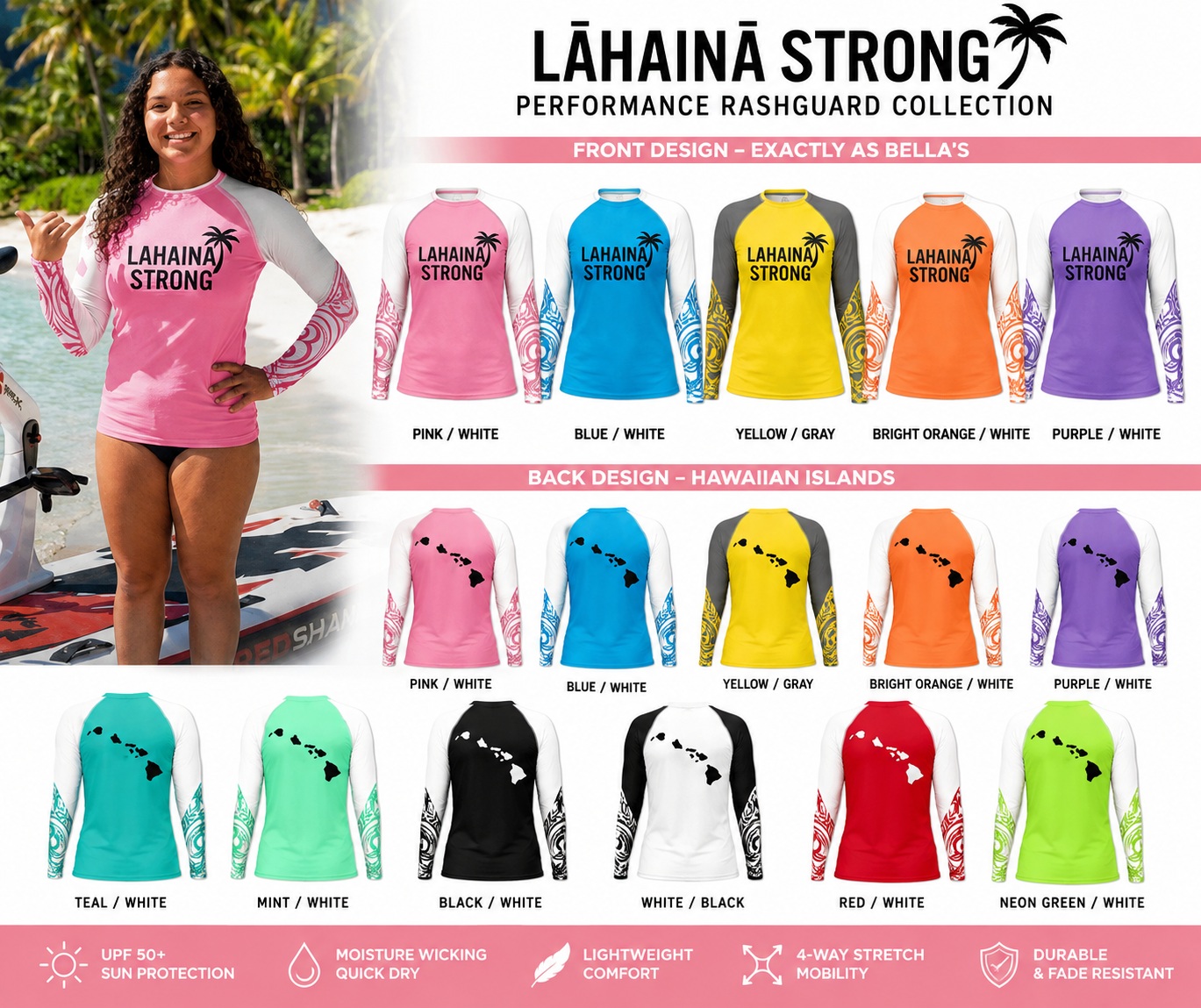 Performance Rashguard Collection collection board — every approved colorway