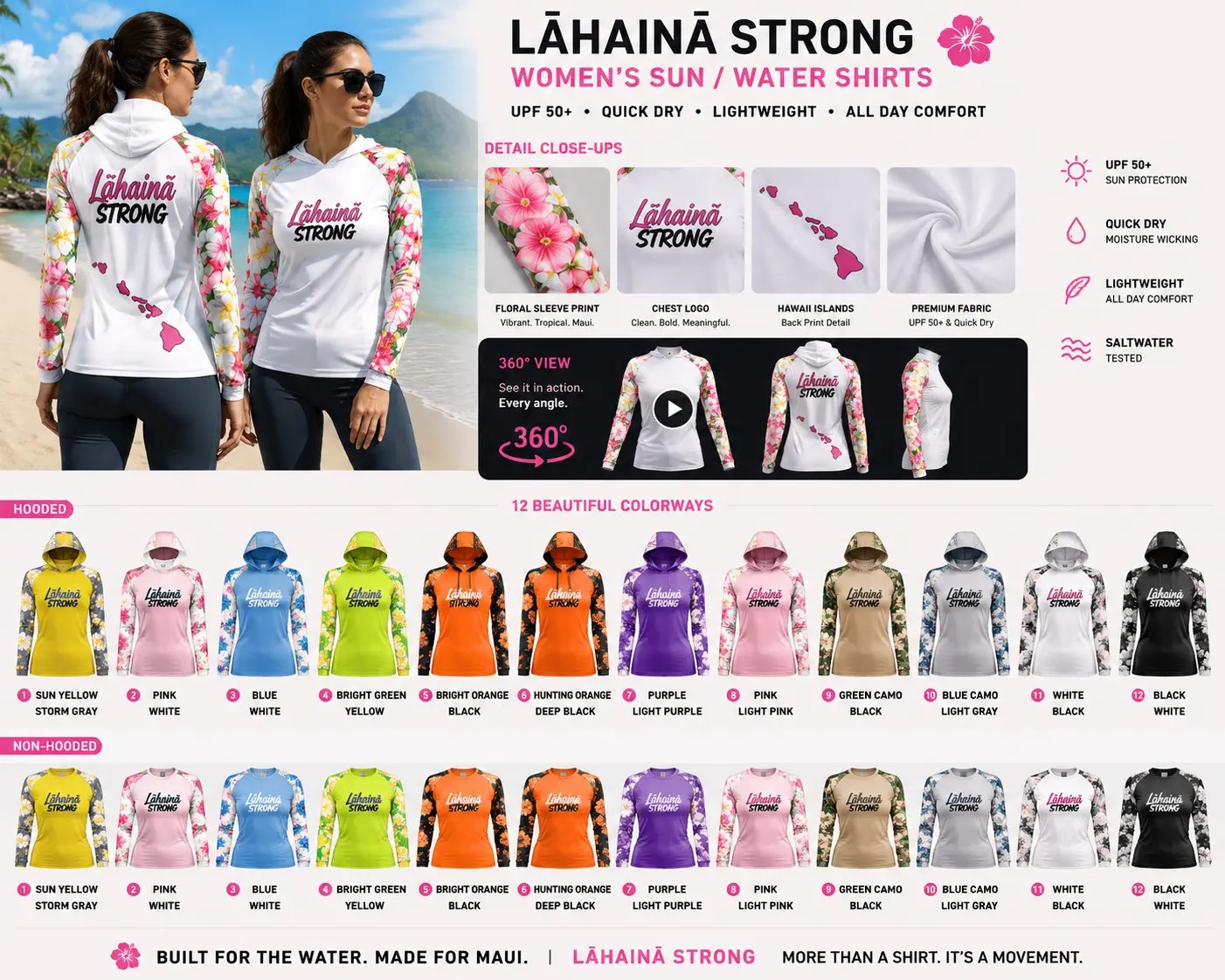 Women's Floral collection board — every approved colorway