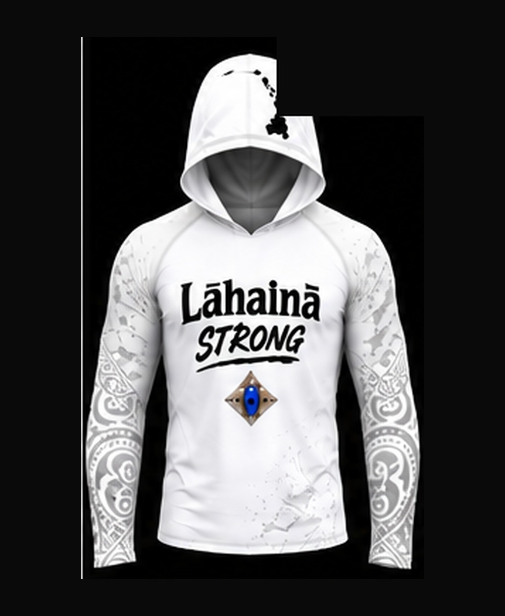 Bright White / White rashguard — front view on ghost mannequin