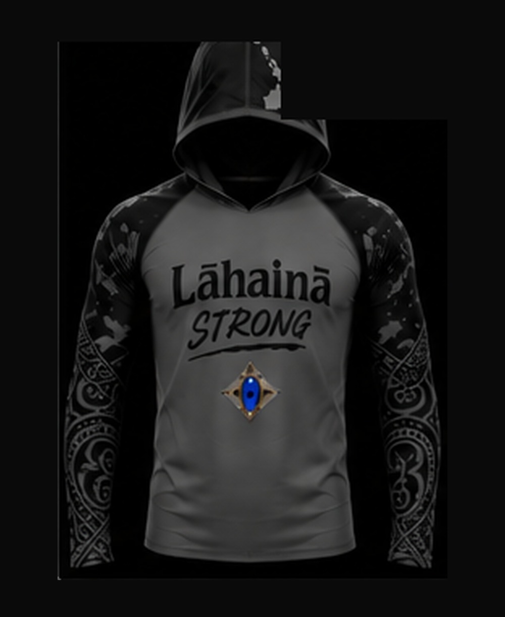 Light Black / Deep Black — Reverse Design rashguard — front view on ghost mannequin
