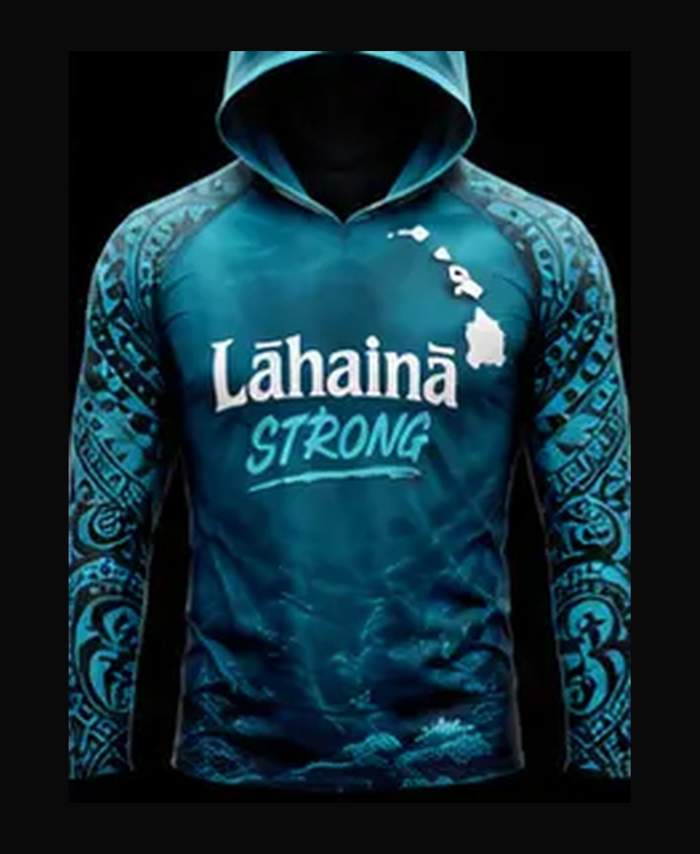 Octopus — Deep Ocean Blue rashguard — front view on ghost mannequin
