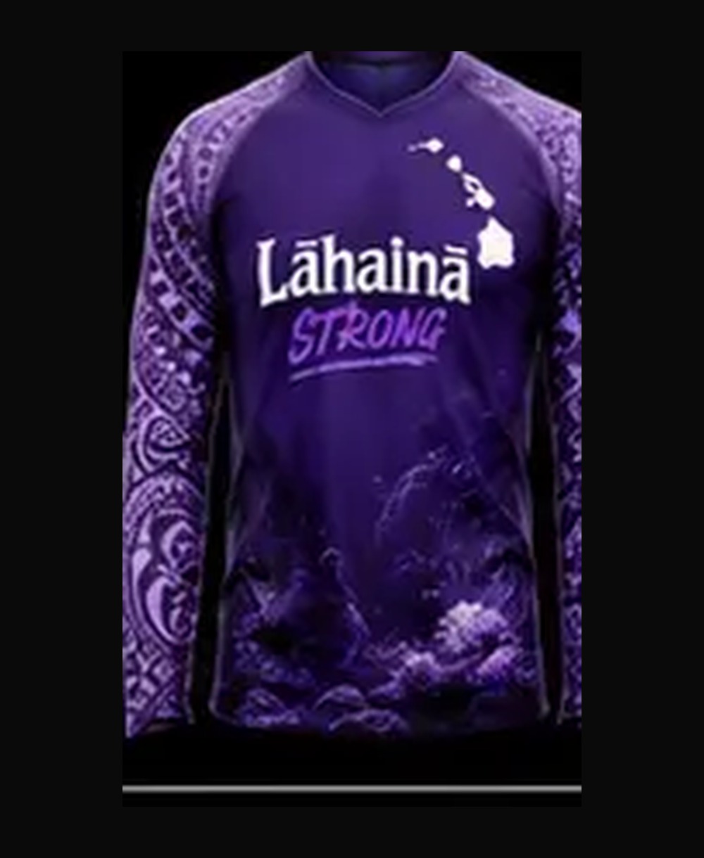 Octopus — Orchid Purple rashguard — front view on ghost mannequin
