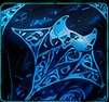 Manta Ray — Deep Sea Blue (Men's) — Back print