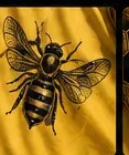Maui Bee — Midnight Black — Back bee print