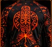 Volcano — Lava on Black (Men's) — Back print