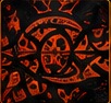 Volcano — Lava on Black (Men's) — Tiki crest