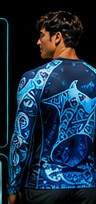 Manta Ray — Deep Sea Blue (Men's) — On body view