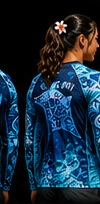 Manta Ray — Pink Coral (Women's) — On body view
