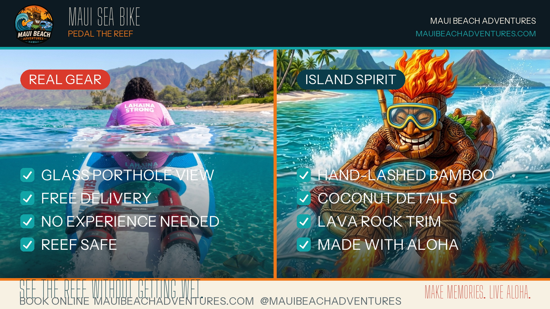 Maui Sea Board branded end card — Maui Beach Adventures